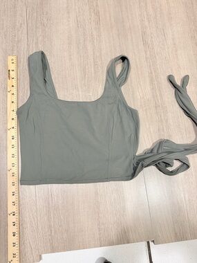 lululemon light sage seamless crop tank